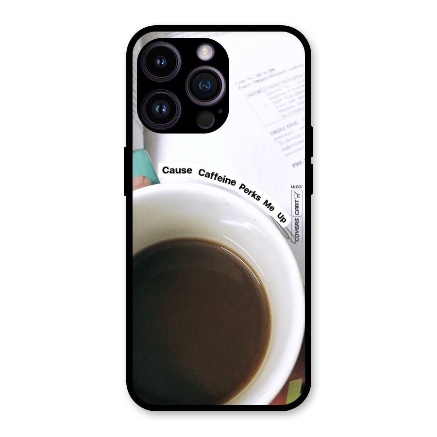 Coffee Perks Glass Back Case for iPhone 14 Pro Max