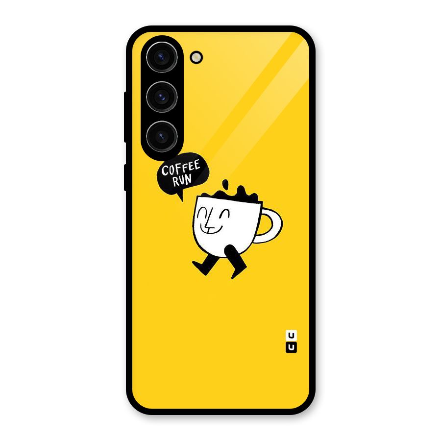 Coffee Run Glass Back Case for Galaxy S23 Plus
