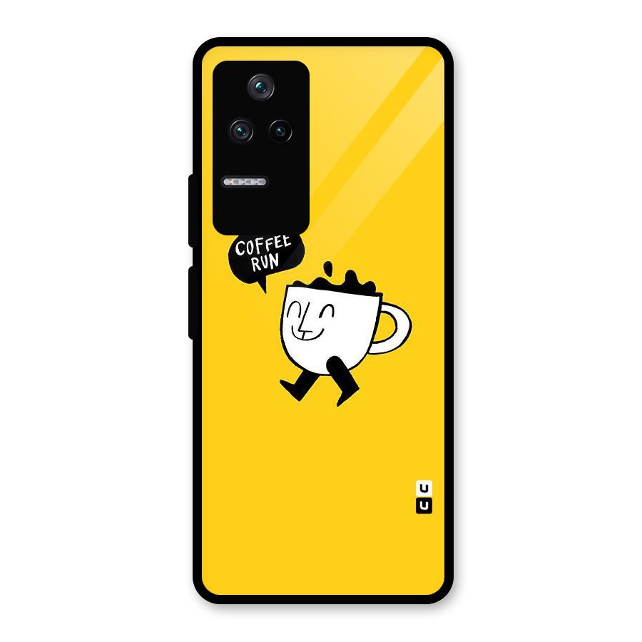 Coffee Run Glass Back Case for Poco F4 5G