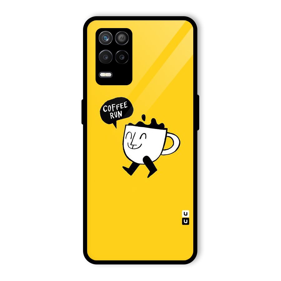 Coffee Run Glass Back Case for Realme 8 5G