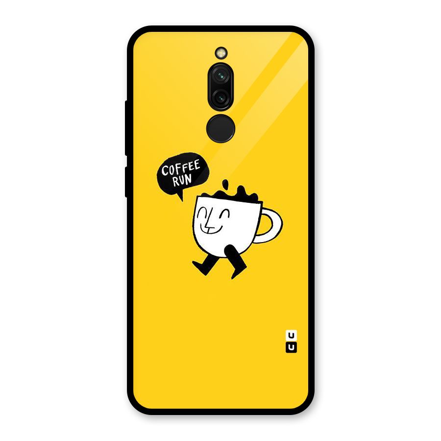 Coffee Run Glass Back Case for Redmi 8