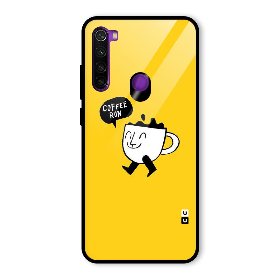 Coffee Run Glass Back Case for Redmi Note 8
