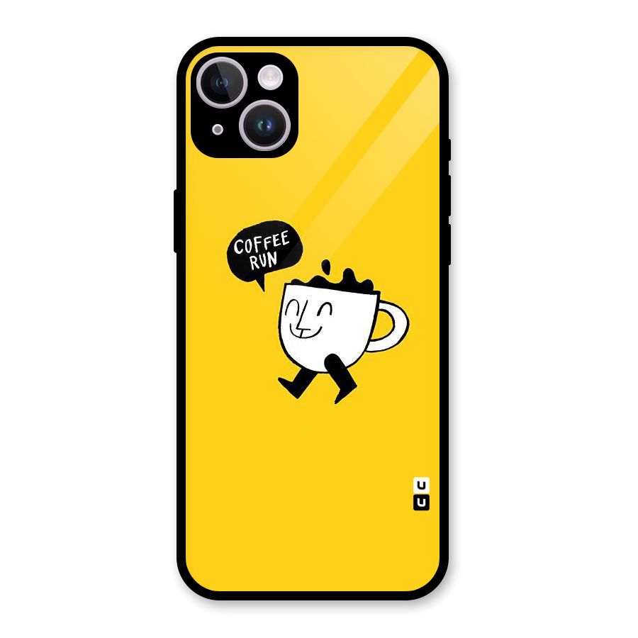 Coffee Run Glass Back Case for iPhone 14 Plus
