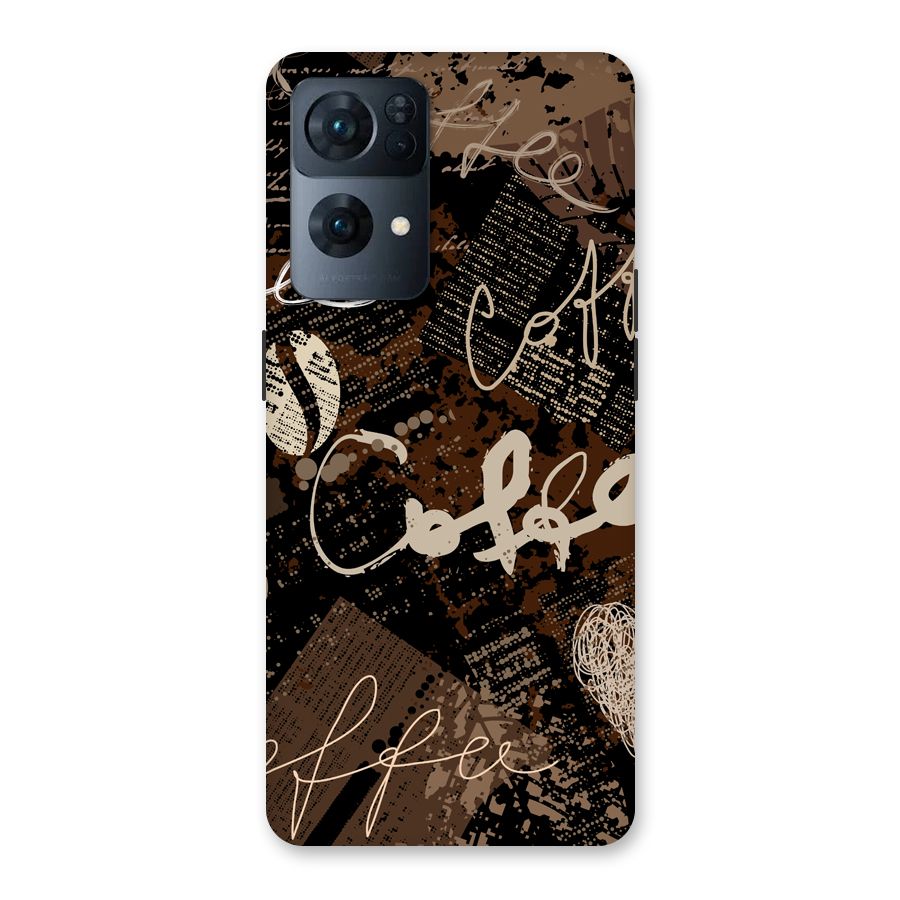 Coffee Scribbles Back Case for Oppo Reno7 Pro 5G