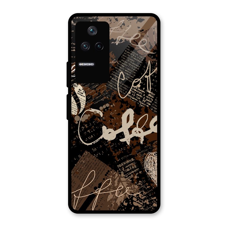 Coffee Scribbles Glass Back Case for Poco F4 5G