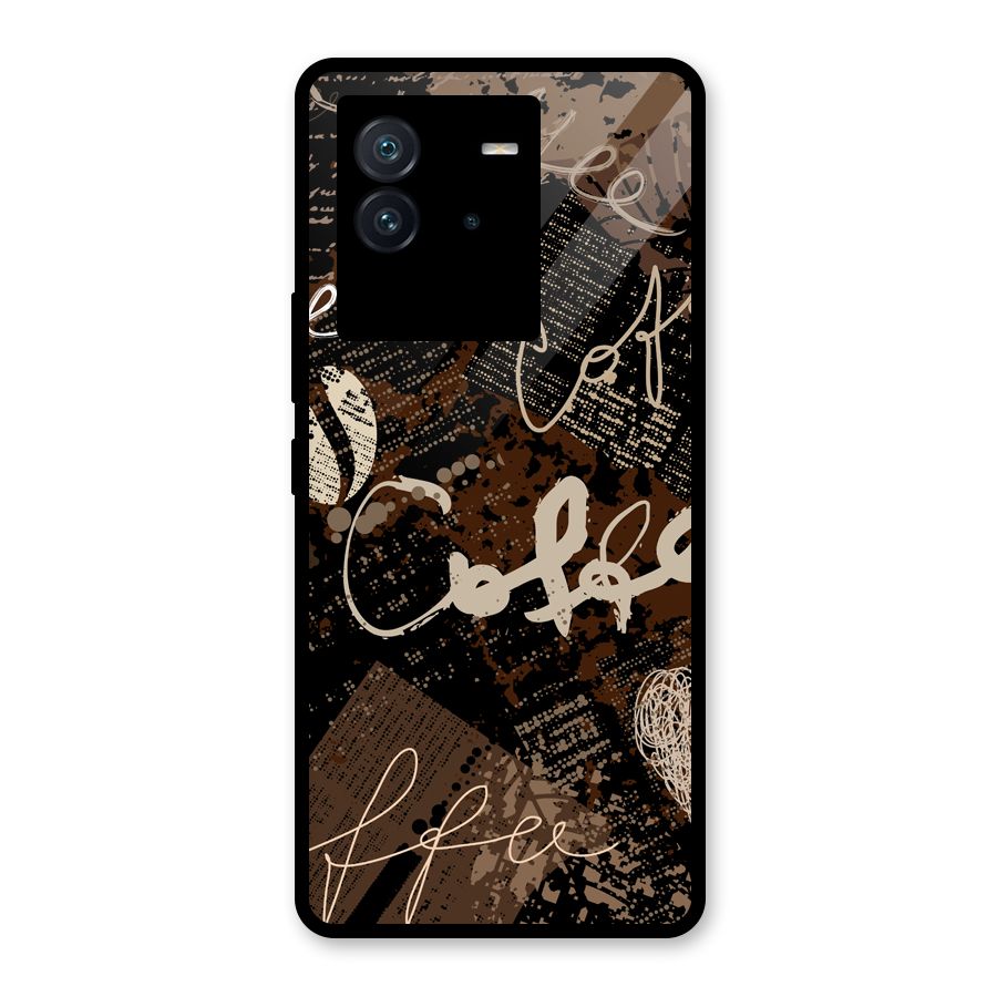 Coffee Scribbles Glass Back Case for Vivo iQOO Neo 6 5G