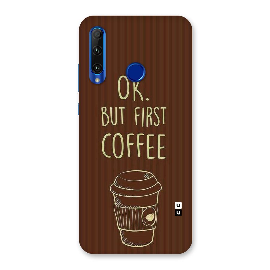 Coffee Stripes Back Case for Honor 20i