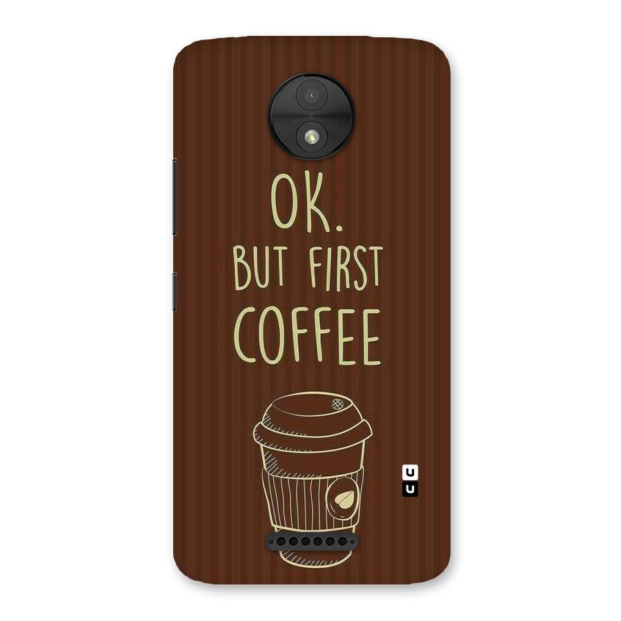 Coffee Stripes Back Case for Moto C