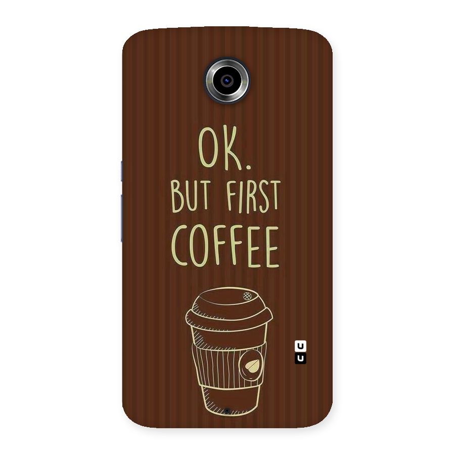 Coffee Stripes Back Case for Nexsus 6