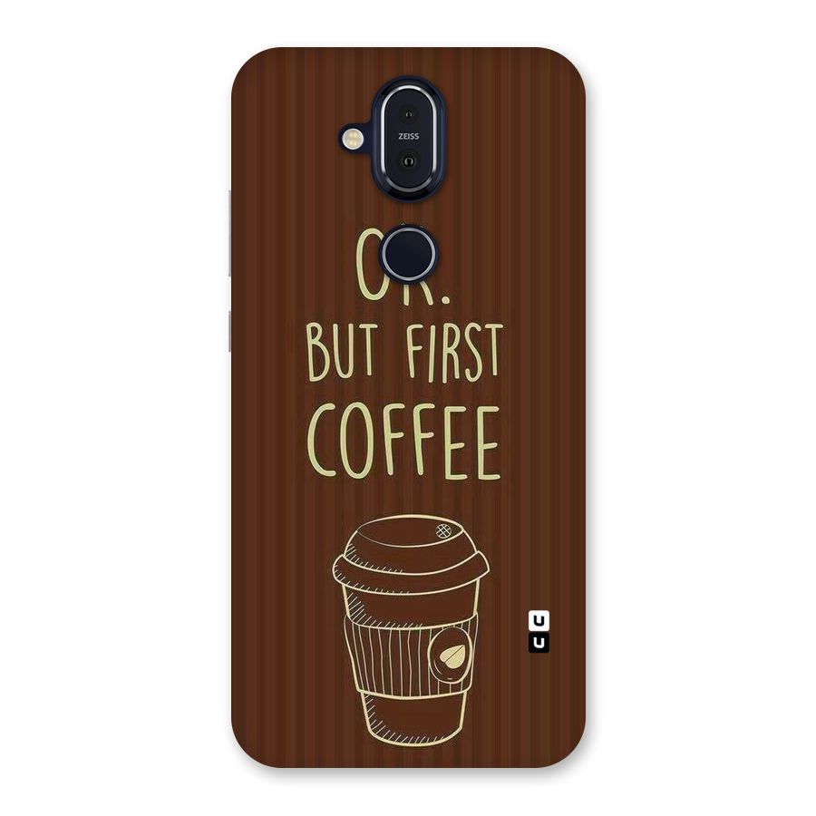 Coffee Stripes Back Case for Nokia 8.1