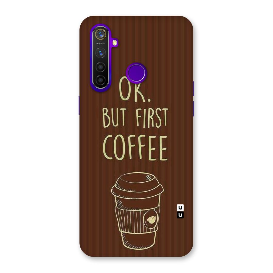 Coffee Stripes Back Case for Realme 5 Pro