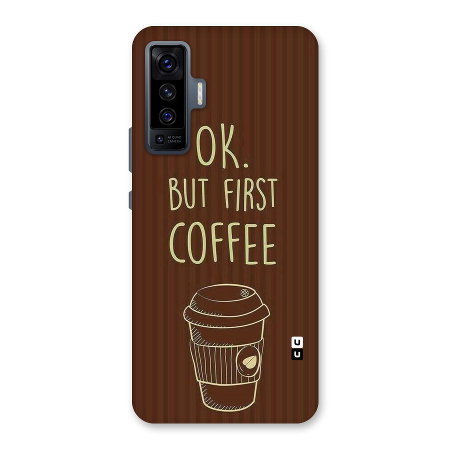 Coffee Stripes Back Case for Vivo X50