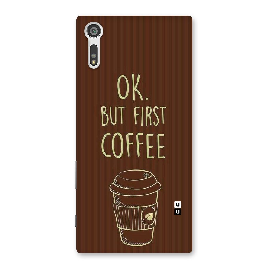 Coffee Stripes Back Case for Xperia XZ