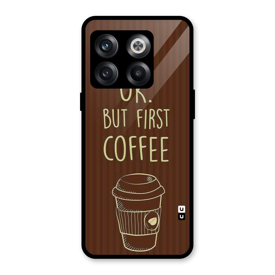 Coffee Stripes Glass Back Case for OnePlus 10T