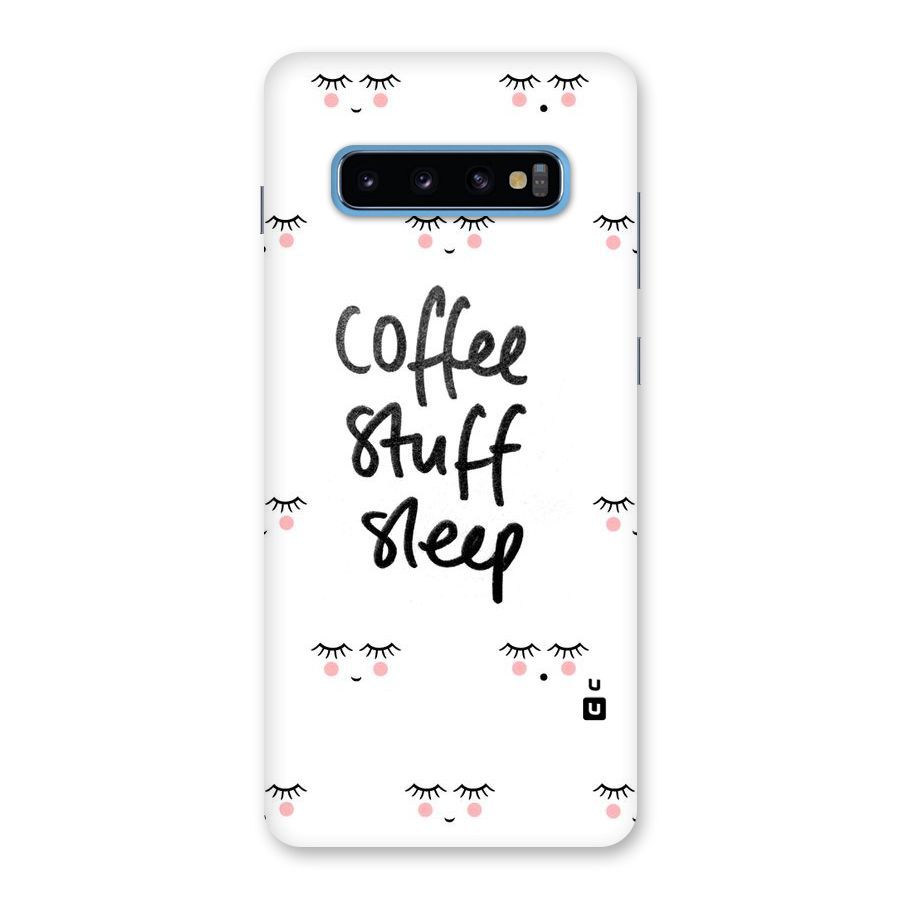 Coffee Stuff Sleep Back Case for Galaxy S10 Plus