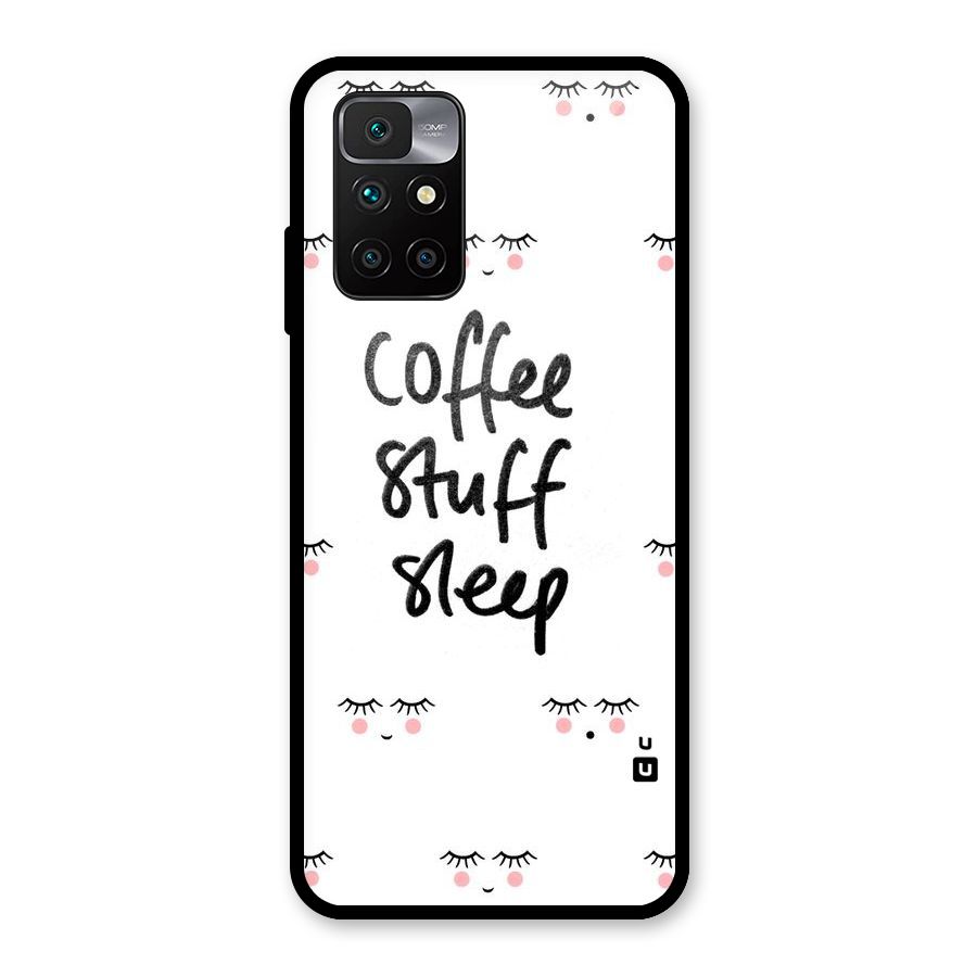 Coffee Stuff Sleep Glass Back Case for Redmi 10 Prime