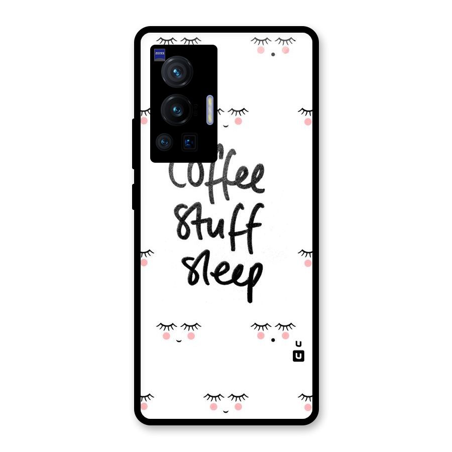 Coffee Stuff Sleep Glass Back Case for Vivo X70 Pro