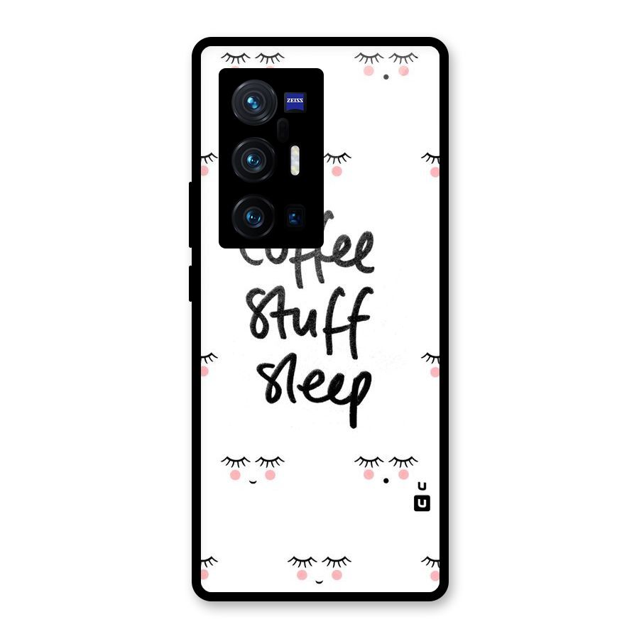 Coffee Stuff Sleep Glass Back Case for Vivo X70 Pro Plus