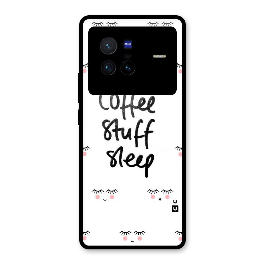 Coffee Stuff Sleep Glass Back Case for Vivo X80