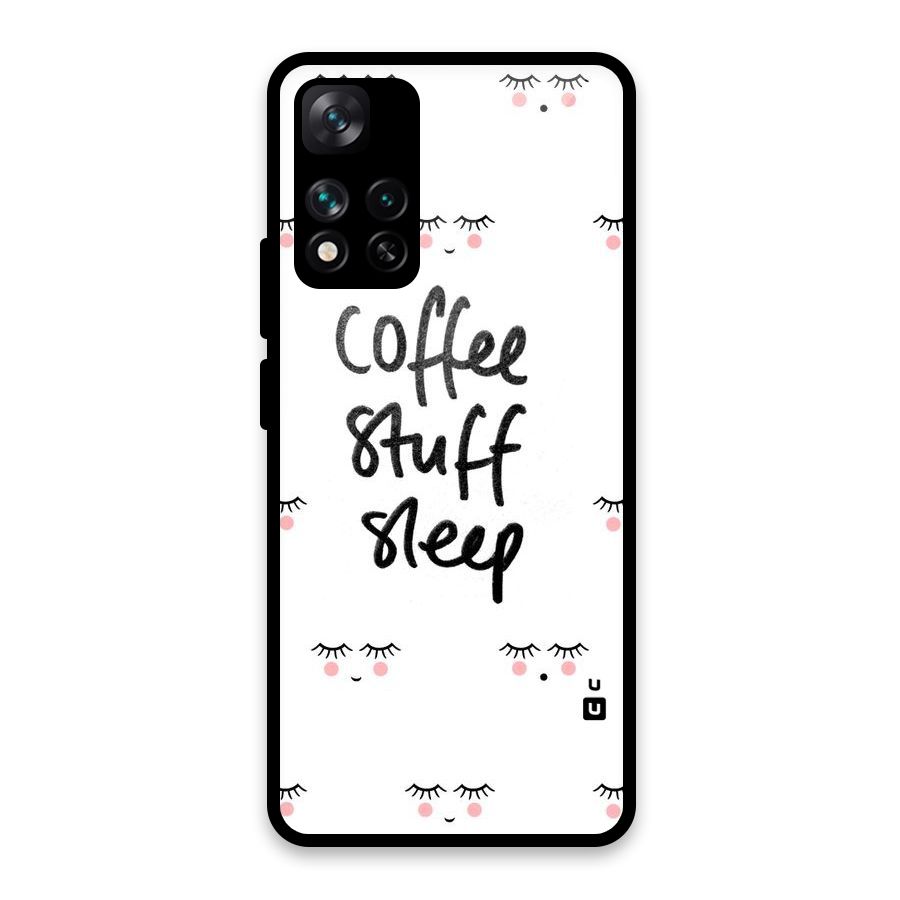 Coffee Stuff Sleep Glass Back Case for Xiaomi 11i HyperCharge 5G