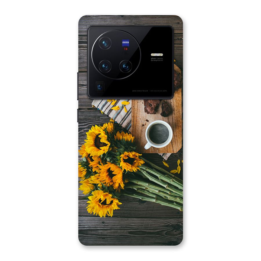 Coffee and Flowers Back Case for Vivo X80 Pro