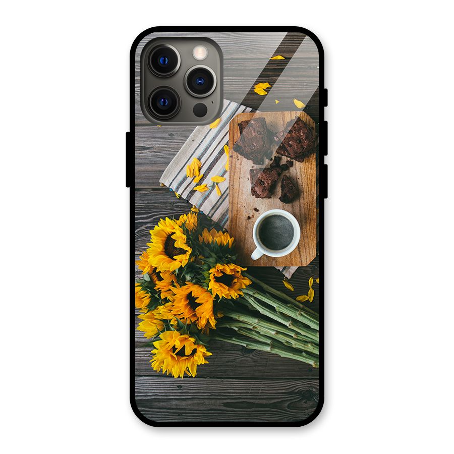 Coffee and Flowers Glass Back Case for iPhone 12 Pro Max