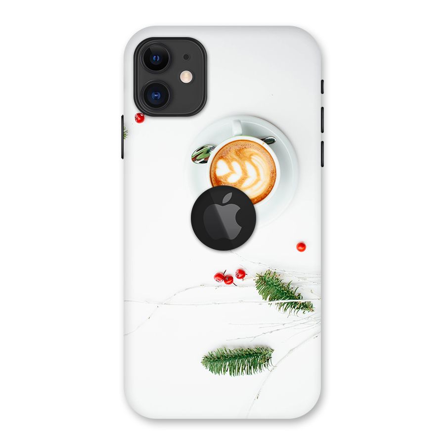 Coffee and Leafs Back Case for iPhone 11 Logo Cut