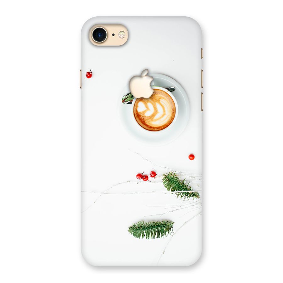 Coffee and Leafs Back Case for iPhone 7 Apple Cut