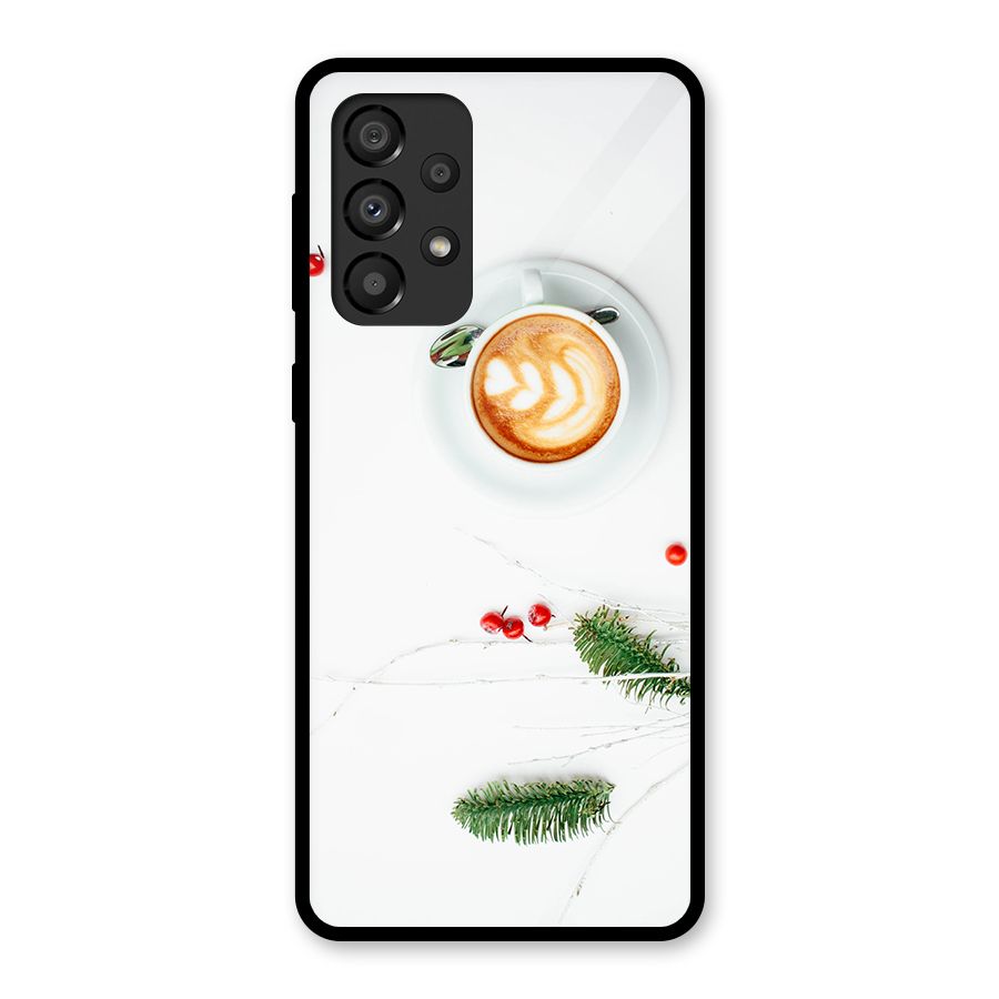 Coffee and Leafs Glass Back Case for Galaxy A33 5G