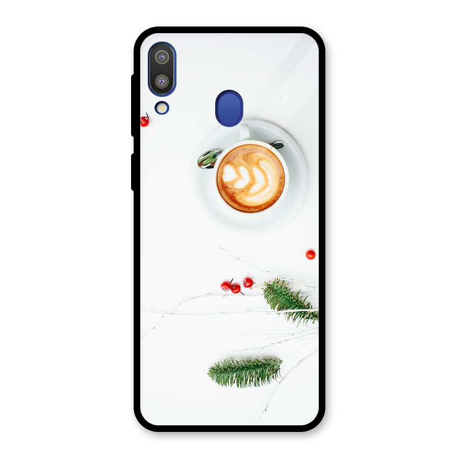 Coffee and Leafs Glass Back Case for Galaxy M20