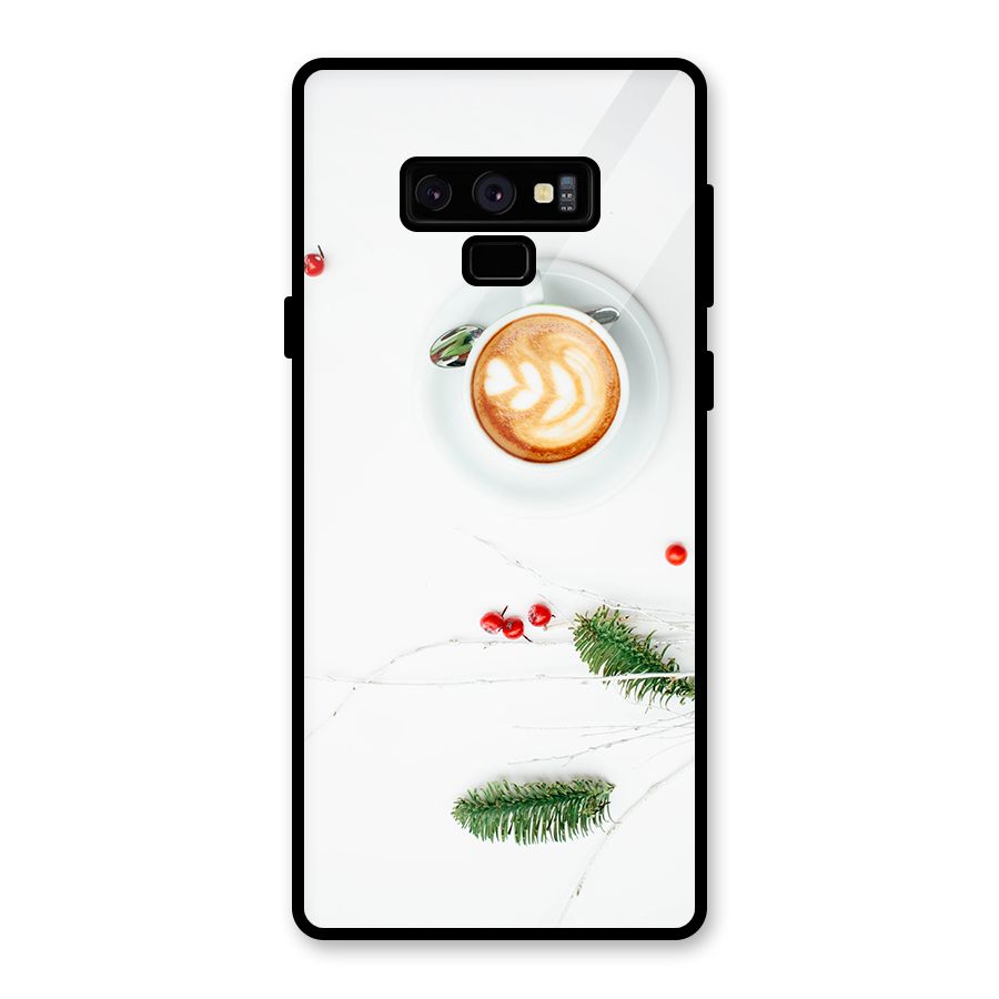 Coffee and Leafs Glass Back Case for Galaxy Note 9