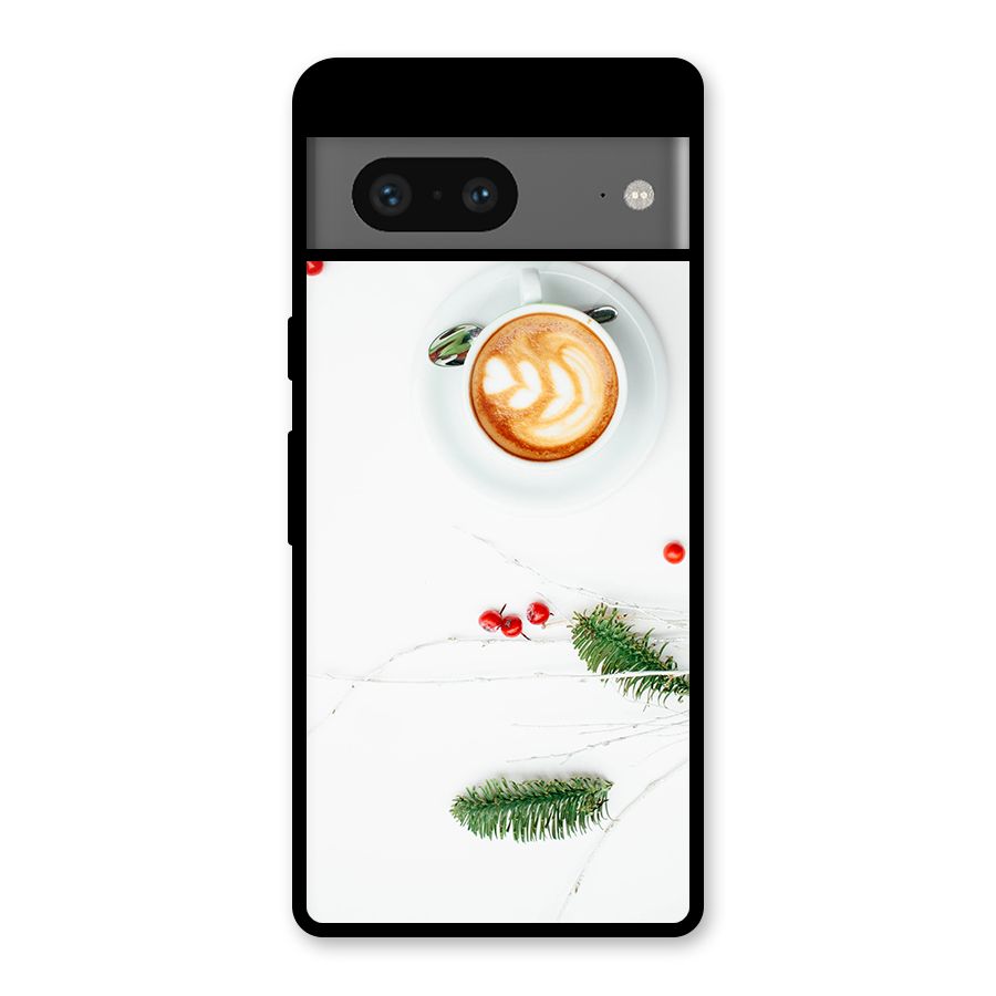 Coffee and Leafs Glass Back Case for Google Pixel 7