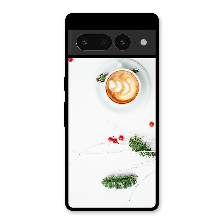 Coffee and Leafs Glass Back Case for Google Pixel 7 Pro