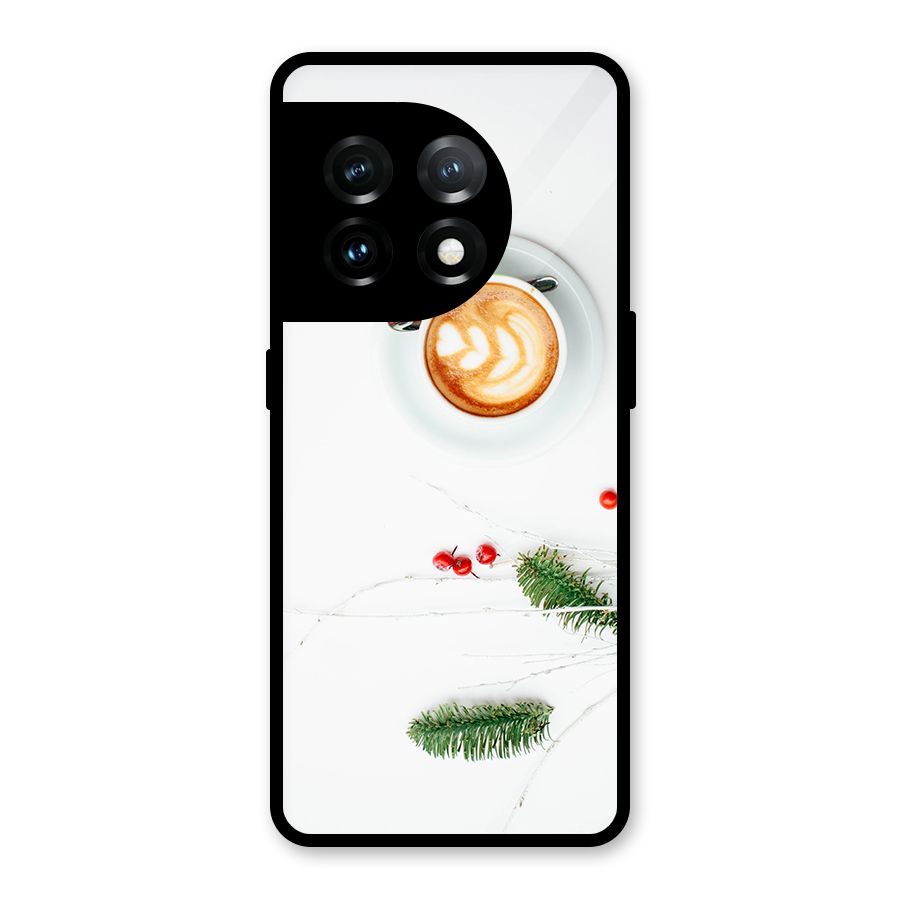 Coffee and Leafs Glass Back Case for OnePlus 11