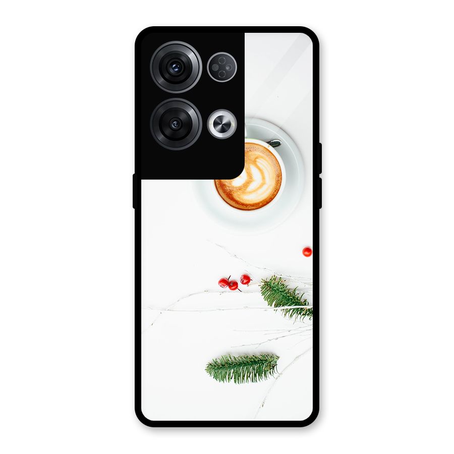 Coffee and Leafs Glass Back Case for Oppo Reno8 Pro 5G