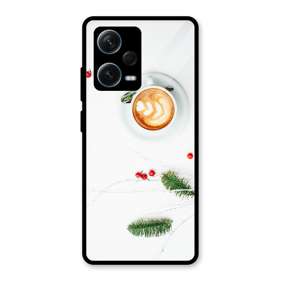 Coffee and Leafs Glass Back Case for Redmi Note 12 Pro Plus 5G