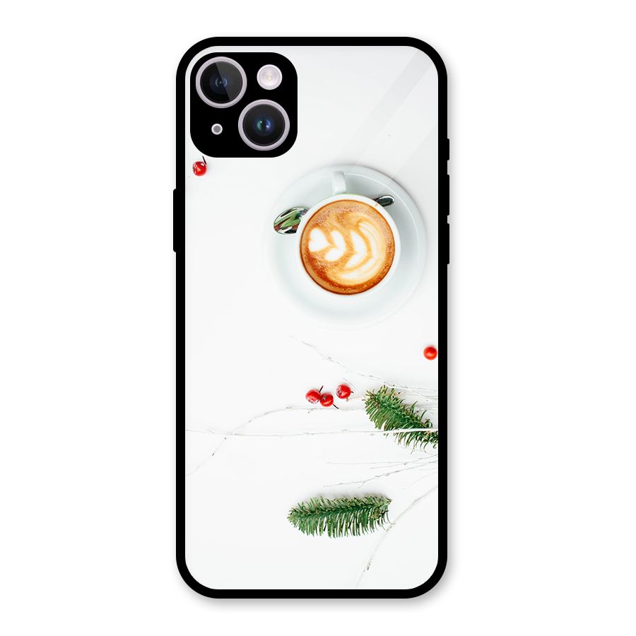 Coffee and Leafs Glass Back Case for iPhone 14 Plus