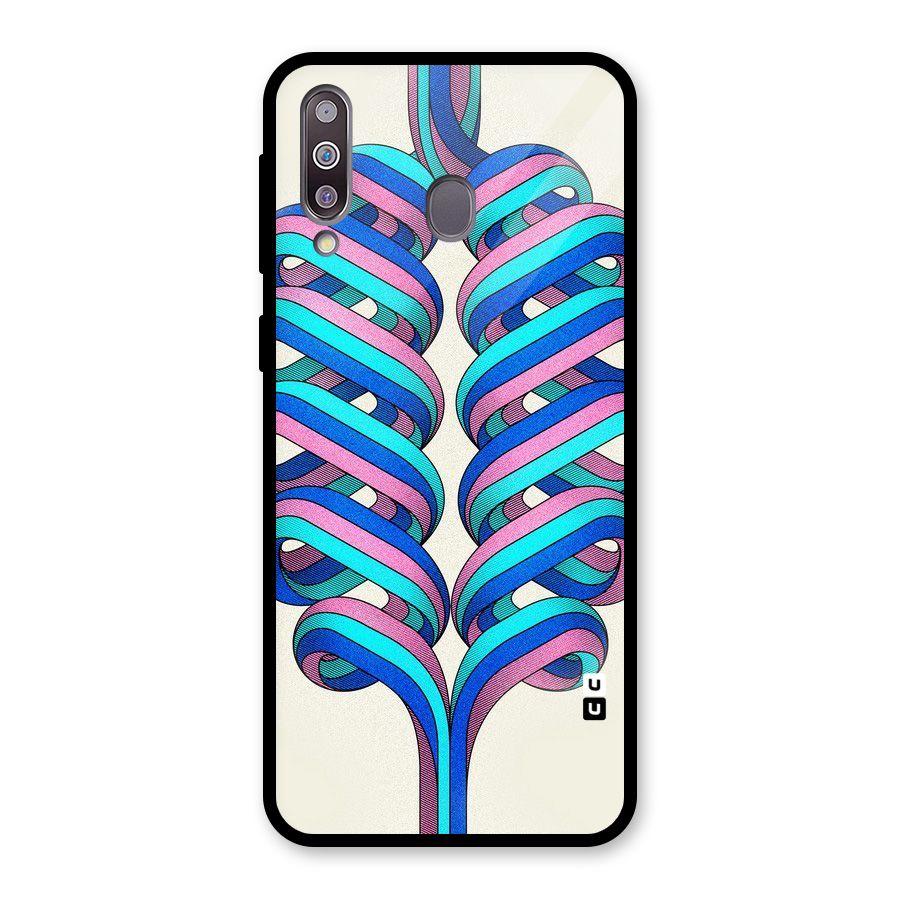 Coil Abstract Pattern Glass Back Case for Galaxy M30