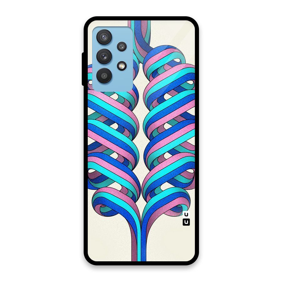 Coil Abstract Pattern Glass Back Case for Galaxy M32 5G