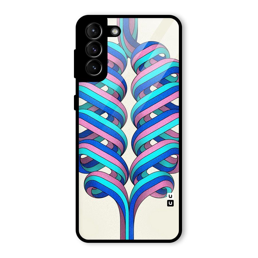 Coil Abstract Pattern Glass Back Case for Galaxy S21 Plus