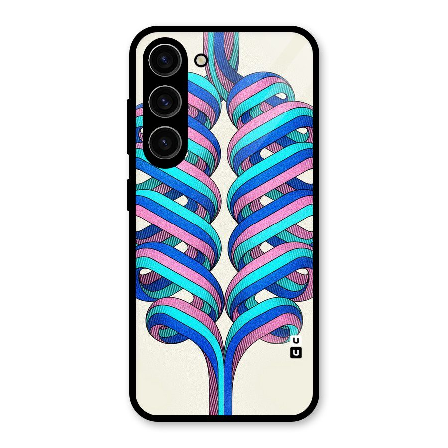 Coil Abstract Pattern Glass Back Case for Galaxy S23