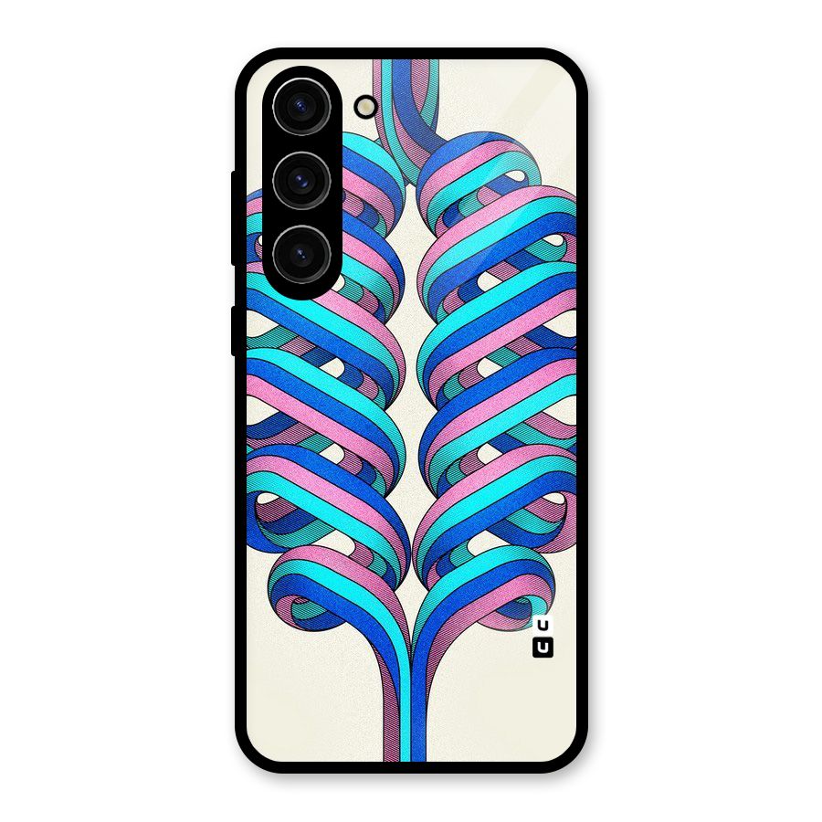 Coil Abstract Pattern Glass Back Case for Galaxy S23 Plus