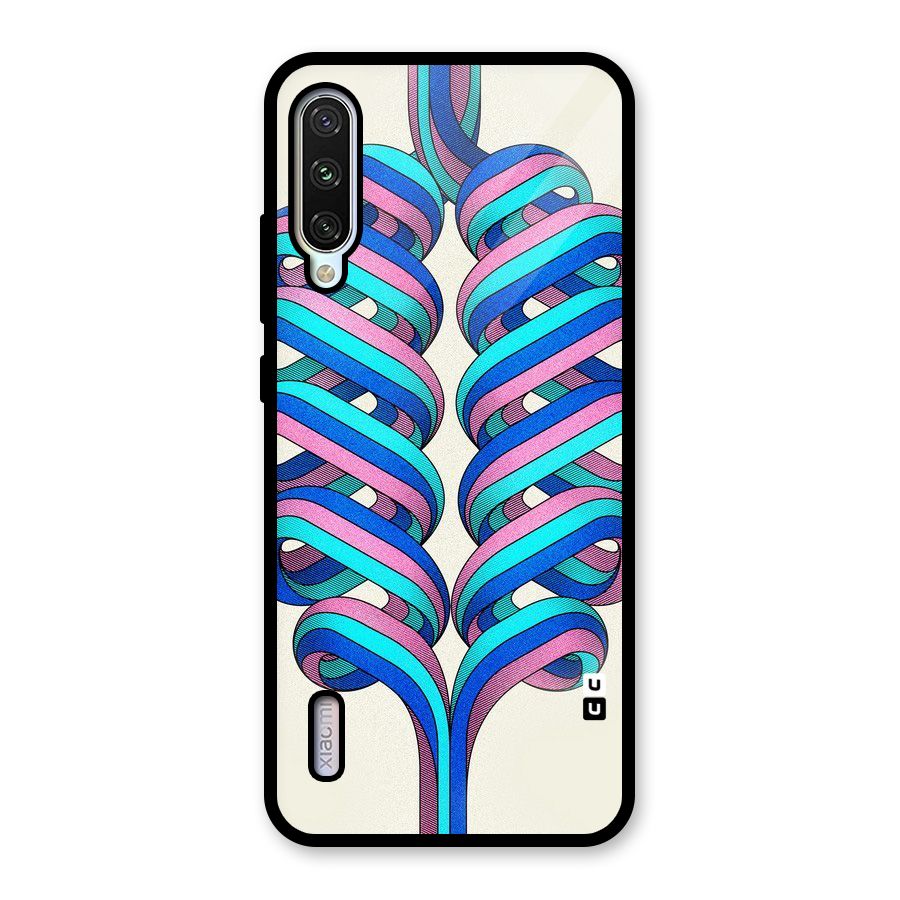 Coil Abstract Pattern Glass Back Case for Mi A3