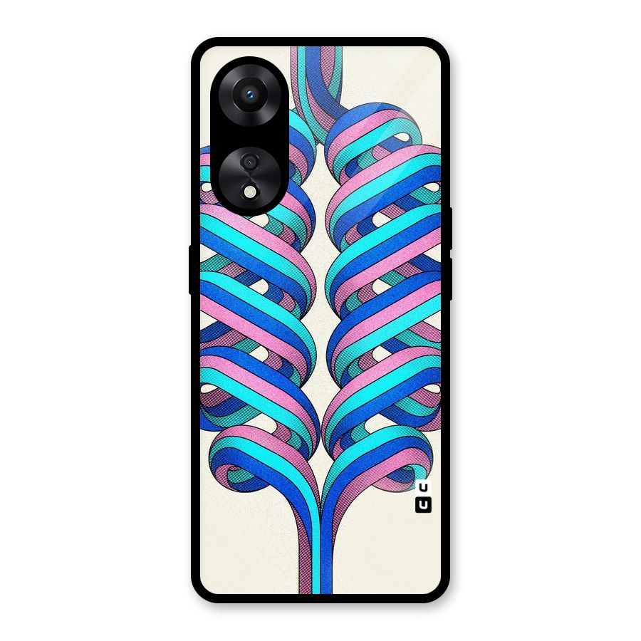 Coil Abstract Pattern Glass Back Case for Oppo A78