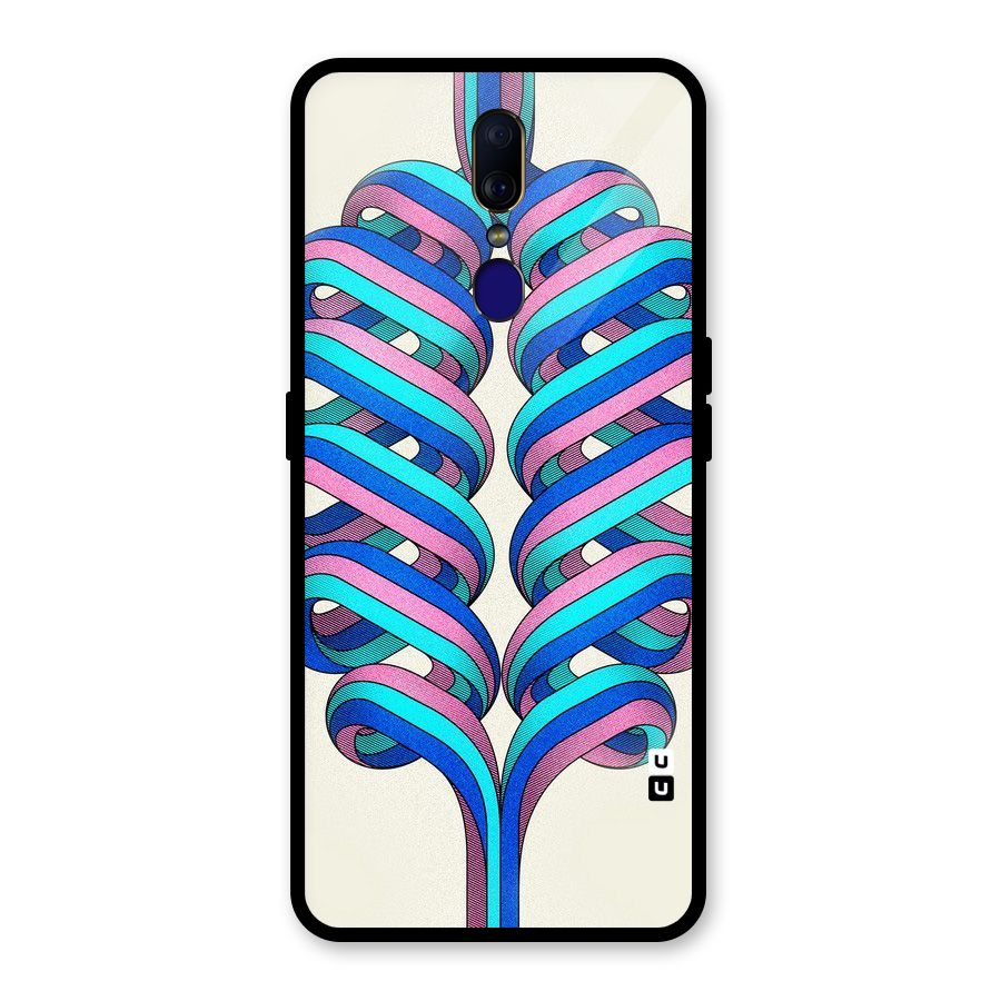 Coil Abstract Pattern Glass Back Case for Oppo F11
