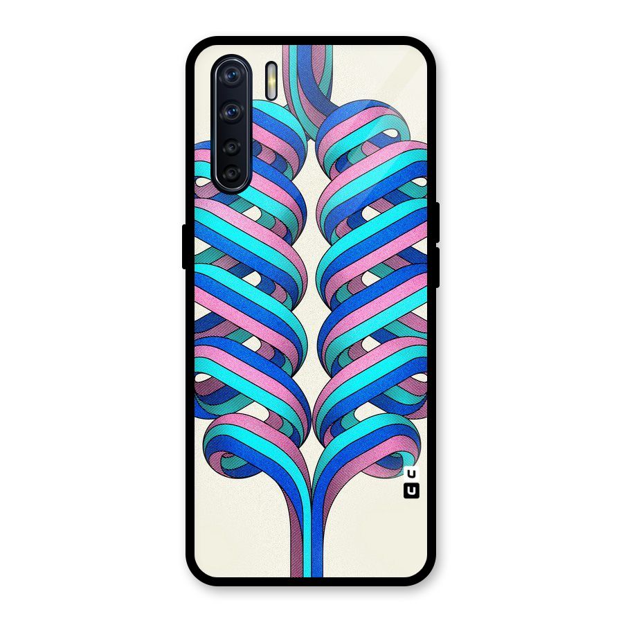 Coil Abstract Pattern Glass Back Case for Oppo F15