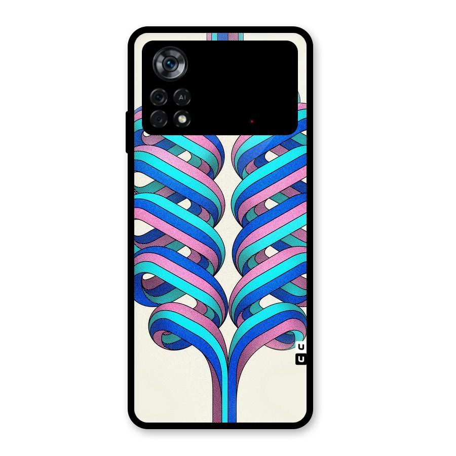 Coil Abstract Pattern Glass Back Case for Poco X4 Pro 5G