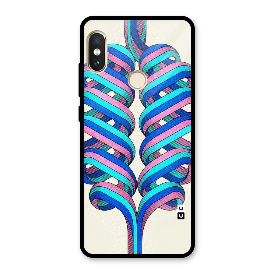 Coil Abstract Pattern Glass Back Case for Redmi Note 5 Pro