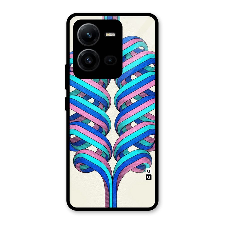 Coil Abstract Pattern Glass Back Case for Vivo V25
