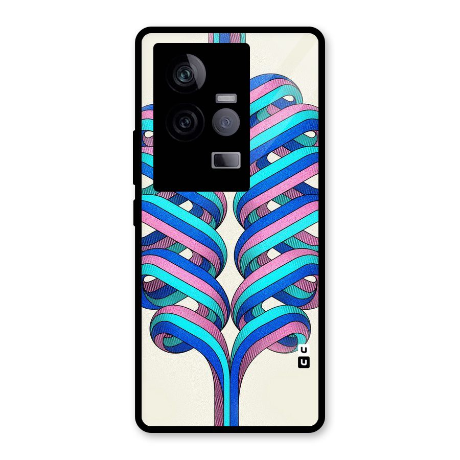 Coil Abstract Pattern Glass Back Case for Vivo iQOO 11 5G